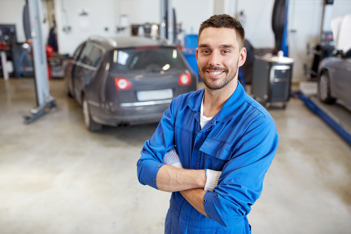 Happy Auto Mechanic Man